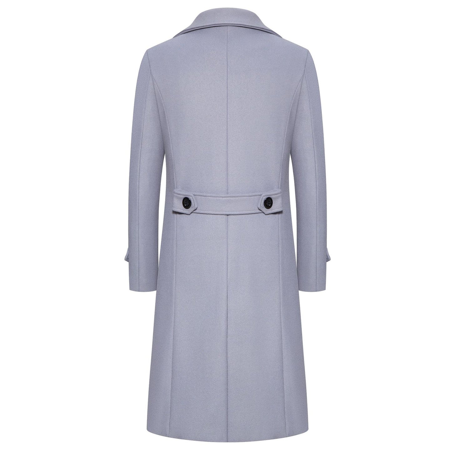 Autumn And Winter Long Double Breasted Trench Coat Men's Woolen